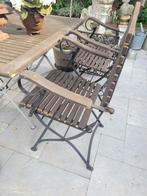 tuintafel met stoelen inklapbaar foto 1 t/m 8, Ophalen, Heikant 21 Kaatsheuvel, Belle Vieille Brocante, Zo goed als nieuw