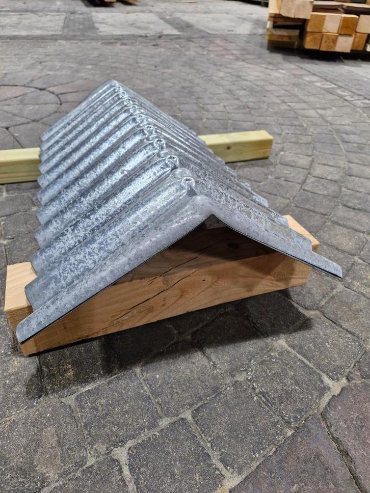 nokken verzinkt voor golfplaten 280x280mm 840mm, Doe-het-zelf en Verbouw, Dakpannen en Dakbedekking, Nieuw, Golfplaat, Metaal