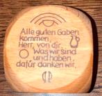 Religieuze dobbelsteen met mooie Duitse tekst, Antiek en Kunst, Antiek | Religie, Ophalen of Verzenden