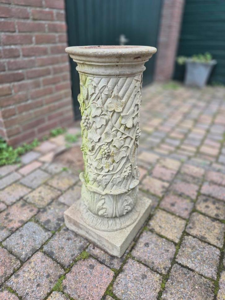 Decoratieve Tuinzuil / Plantenzuil van Beton set van 2, Tuin en Terras, Tuinbeelden, Gebruikt, Overige typen, Beton, Ophalen