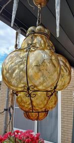 Glasgeblazen Venetiaanse hanglamp, kroonluchter, Ophalen, Gebruikt, Glas