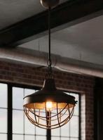 Vintage Hanglamp - Kooilamp - scheepslamp, Ophalen of Verzenden, Minder dan 50 cm