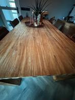 Te koop; teak-houten eettafel 240x100cm, Huis en Inrichting, Tafels | Eettafels, Ophalen, Teakhout, 200 cm of meer, 50 tot 100 cm