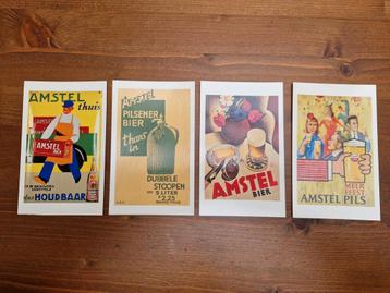 Vintage Amstel Bier Kaarten - Verzamelaarsitem beschikbaar voor biedingen