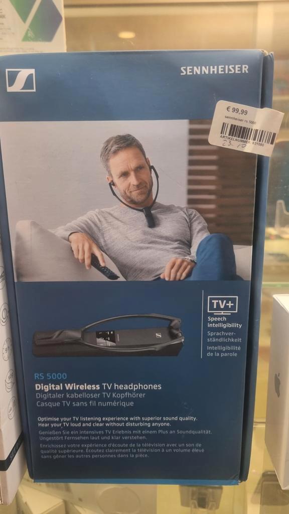 Sennheiser RS 5000 Digitale Draadloze TV Hoofdtelefoon, Audio, Tv en Foto, Koptelefoons, Nieuw, Sennheiser, Ophalen of Verzenden