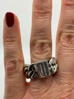 Z407 Prachtige zilveren Buddha to Buddha ring maat 19, 19 tot 20, Ophalen of Verzenden, X, Dame