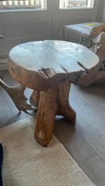 Design bijzettafeltje, Ophalen, Rond, Hout, Minder dan 55 cm