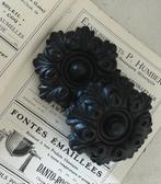 Frans gietijzeren rozet (bloemvormig) muuranker hekijzer, Antiek en Kunst, Ophalen of Verzenden