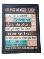 Tekstbord van hout Give Hugs, Ophalen of Verzenden, Nieuw