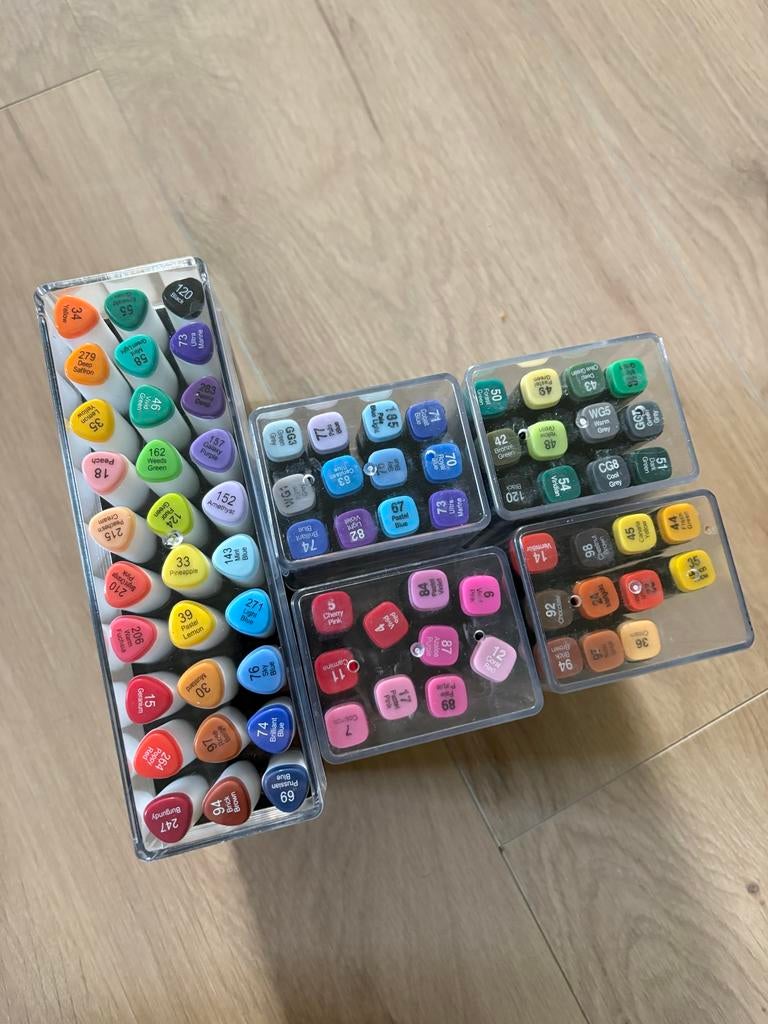 Deco time markers (alcohol & water), Hobby en Vrije tijd, Tekenen, Ophalen of Verzenden, Gebruikt, Potlood of Stift