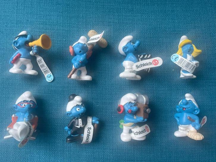 Schleich Smurfen Cinema set 2009 (8 stuks), Verzamelen, Smurfen, Nieuw, Poppetje, Figuurtje of Knuffel, Verschillende Smurfen