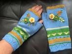 Gebreide Vingerloze Handschoenen met Bloemen, Kleding | Dames, Mutsen, Sjaals en Handschoenen, Ophalen of Verzenden, Nieuw, Handschoenen