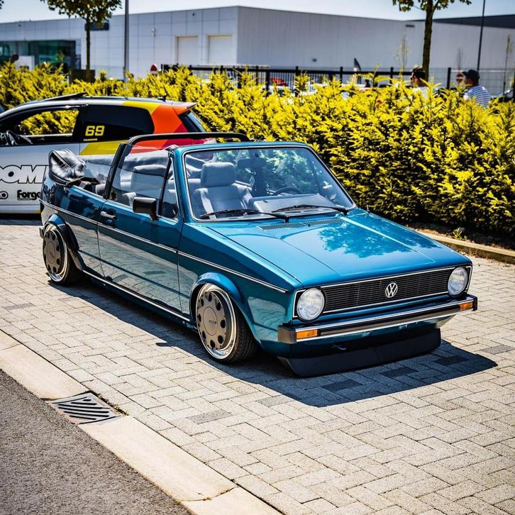 Volkswagen Golf MK1 1.6 GL Cabriolet 1983 Airride showauto, Auto's, Volkswagen, Particulier, Golf, Benzine, Cabriolet, Handgeschakeld