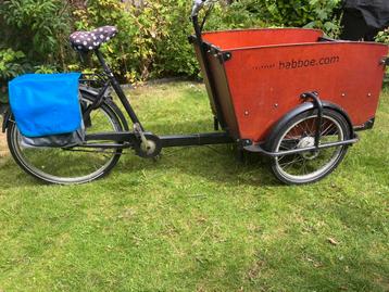 Babboe bakfiets, niet-electrisch, met huif en zijl beschikbaar voor biedingen