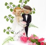 Prachtige bruidspaar taart topper Marry Me Yeah!, Ophalen of Verzenden, Nieuw, Versiering, Geboorte of Huwelijk