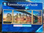 Drieluik puzzel 1000 stukjes: Brooklyn Bridge, New York, Ophalen of Verzenden, 500 t/m 1500 stukjes, Gebruikt, Legpuzzel