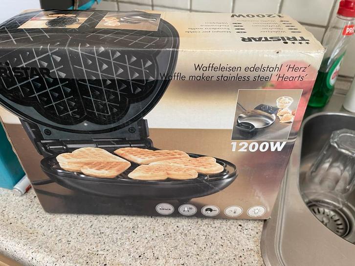 Wafelijzer - Maak heerlijke wafels!, Witgoed en Apparatuur, Wafelijzers, Gebruikt, Uitneembare platen, Ophalen of Verzenden