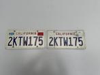 Set Amerikaanse nummerplaten. California., Verzenden, Gebruikt, Auto's