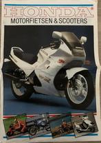 Poster folder Honda motorfietsen en scooters folder uit 1980, Ophalen, Honda