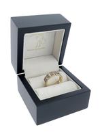 14 Karaat Gouden Ring Versace Motief ca 0.30 ct Diamant, Sieraden, Tassen en Uiterlijk, Ringen, Goud, Goud, Met edelsteen, Ophalen of Verzenden
