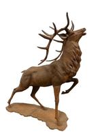 Uniek groot tuinbeeld edelhert van gietijzer, Tuin en Terras, Ophalen of Verzenden, Nieuw, Metaal