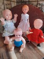 4 vintage poppen van celluloid of plastic uit verzameling, Ophalen of Verzenden, Gebruikt, Pop