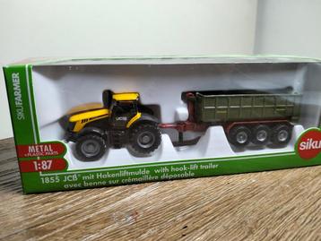 Te koop Siku JCB Fastrac met Fortuna containerkar. beschikbaar voor biedingen