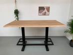 Massief eiken bartafel met voetsteun / baronderstel, Ophalen of Verzenden, Nieuw
