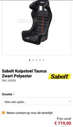 Sabelt kuipstoel zwarte kuipstoel ruime kuipstoel bucketseat, Auto-onderdelen, Interieur en Bekleding, Ophalen, Nieuw