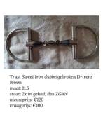 Trust Sweet Iron dubbelgebroken D-trens 16mm maat 11.5, Dieren en Toebehoren, Ophalen of Verzenden, Zo goed als nieuw, Dressuur