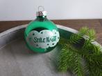 Vintage kerstbal groen stille nacht 251, Diversen, *, Gebruikt, *, Ophalen of Verzenden