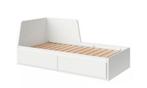 IKEA Flekke Uitschuifbed met Lattenbodem en Matrassen, Huis en Inrichting, Slaapkamer | Bedden, Ophalen, Eenpersoons, Wit, 80 cm
