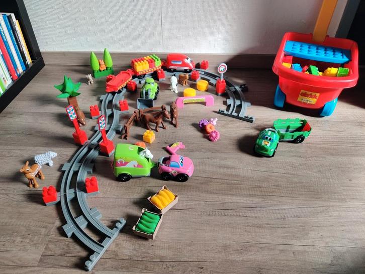 Grote set abrick bouwstenen, auto's, trein en dieren, Kinderen en Baby's, Speelgoed | Bouwstenen, Abrick, Ophalen