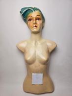 # Vintage Mannequin Buste Blauw Haar - Brocante Fashino no 5, Ophalen