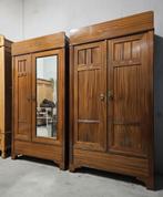 Antieke Amsterdamse schoolkast vintage linnenkast SET VAN 2, Antiek en Kunst, Curiosa en Brocante, Ophalen of Verzenden