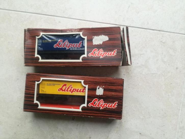 H0#377 Liliput 23910 & 23911, ZETA wagons ~ Collecters item., Hobby en Vrije tijd, Modeltreinen | H0, Gebruikt, Wagon, Gelijkstroom