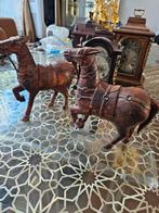 2 mooie antieke kunst Tang Stijl Paarden beelden, Ophalen of Verzenden