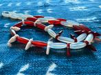 Vintage ketting rood/wit, Overige materialen, Ophalen of Verzenden, Zo goed als nieuw, Met edelsteen
