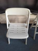 4 witte stevige klapstoelen, Huis en Inrichting, Ophalen, Zo goed als nieuw, Vier