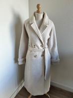 King Louie maat 44 creme witte teddy lange jas 2608