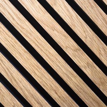 Natuurlijk eiken akoestische wandpanelen lattenwand 300 x 60 beschikbaar voor biedingen