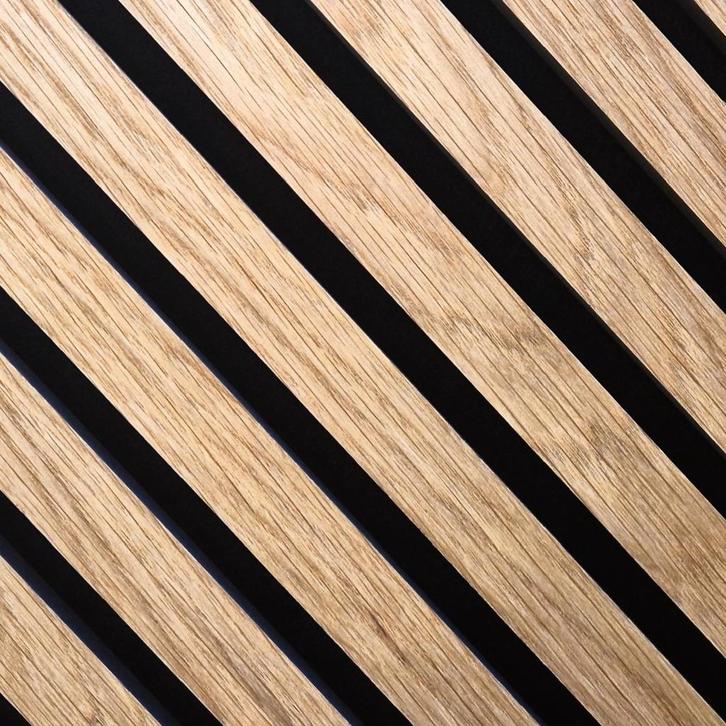 Natuurlijk eiken akoestische wandpanelen lattenwand 300 x 60, Doe-het-zelf en Verbouw, Platen en Panelen, Nieuw, Hout, 20 tot 50 mm