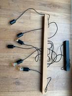 Houten Hanglamp met 6 Peertjes, Huis en Inrichting, Lampen | Hanglampen, Ophalen of Verzenden, Zo goed als nieuw, Hout, 50 tot 75 cm