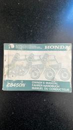 Honda CB 450 N Owners Manual 1984, Ophalen of Verzenden, Honda