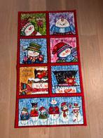 Uniek handgemaakt quilt met sneeuwpoppen - nieuw, Nieuw, Rechthoekig, Overige kleuren, 100 tot 150 cm