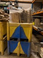 Gratsis Openhaardhout in kisten + Eiken planken, Ophalen, Gebruikt, 25 tot 50 mm, Eiken