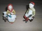 2 beeldjes schoenmaker en vrouw hoogte 13cm, Ophalen of Verzenden, Zo goed als nieuw, Mens