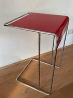 Modern bijzettafeltje aluninium en kunststof, Ophalen, Minder dan 55 cm, Gebruikt, Metaal of Aluminium