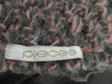 dames handschoenen roze suede mt S met sjaal roze grijs  beschikbaar voor biedingen