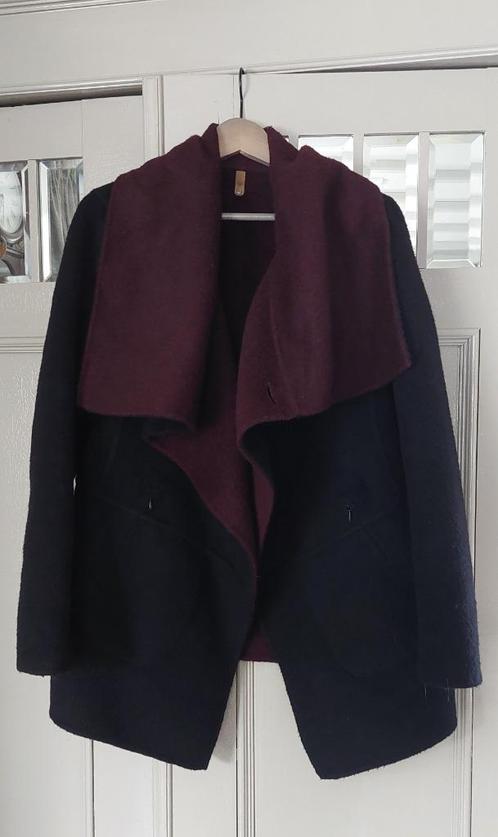 MACKAGE VAYNA jas XS wol reversible zwart paars donker rood, Kleding | Dames, Jassen | Winter, Zo goed als nieuw, Maat 34 (XS) of kleiner